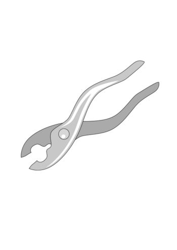 灰色的卡通小钳子