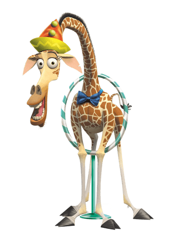 可爱卡通马戏团长颈鹿