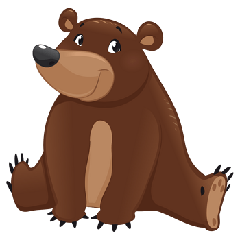 圆眼睛动物卡通棕熊