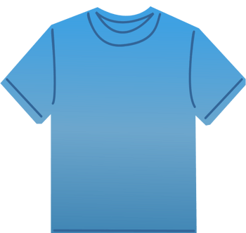 蓝色的卡通短袖