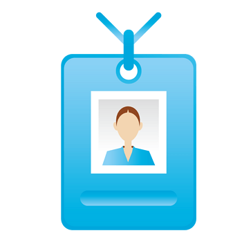 蓝色工作证模型