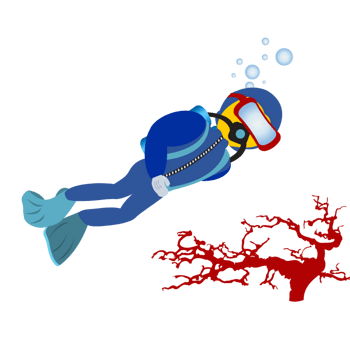 潜水员剪影png元素素材图片下载-万素网