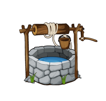 卡通石头井水