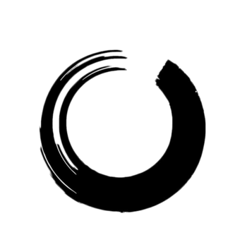 黑色毛笔圈中国风元素