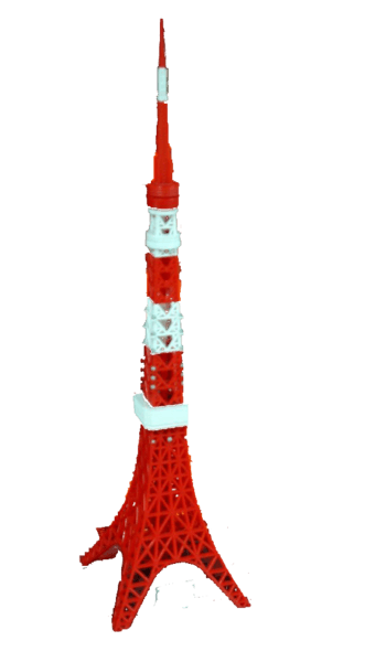 红白相间东京铁塔模型