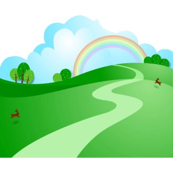 卡通手绘绿色草地