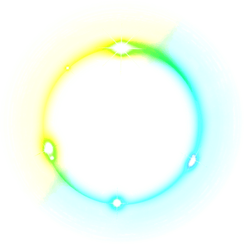 藍綠黃漸變光圈光環