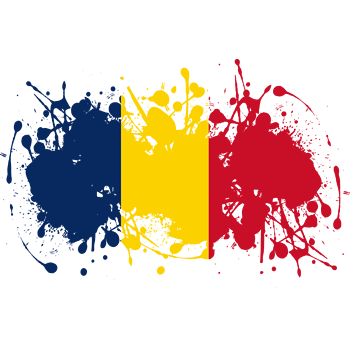 矢量红黄蓝色的墨水喷溅图案