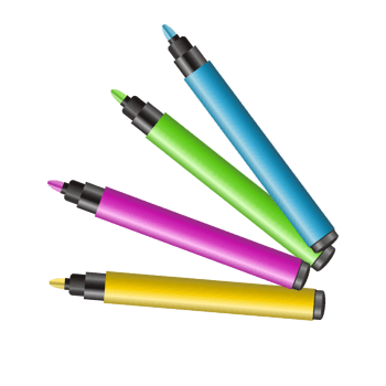 彩色画笔油笔绘画