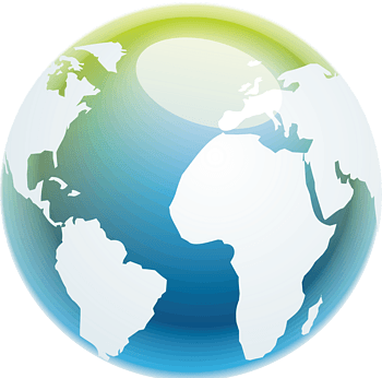 3d地球图标矢量图