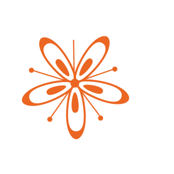 可爱小花形状矢量图