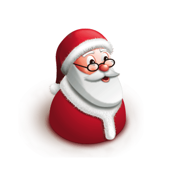 圣诞老人侧面注视前方