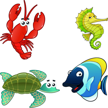 鱼 水族 水生物 动物 卡通