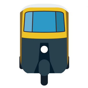 黄色蓝色电动三轮车