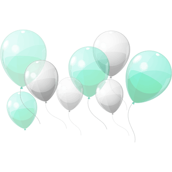 矢量手绘彩色气球