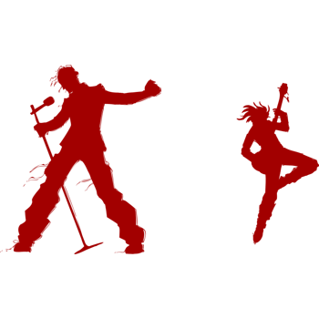 唱歌弹吉他剪影