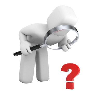 拿着放大镜找问题的3d小人