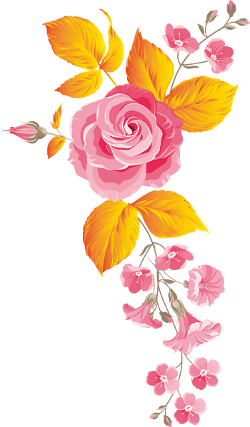 手绘鲜花背景素材