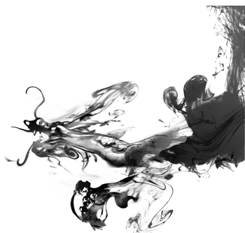 水墨龙一滴墨汁