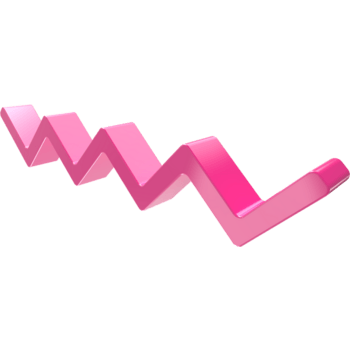 立体粉色波浪线