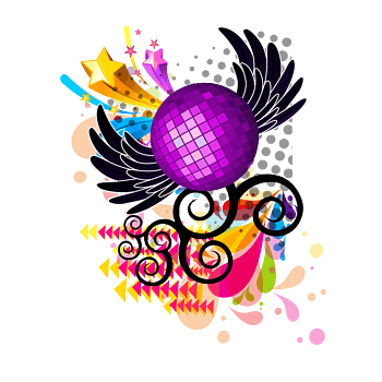 缤纷色彩音乐背景矢量素材