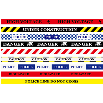 矢量警戒线横幅