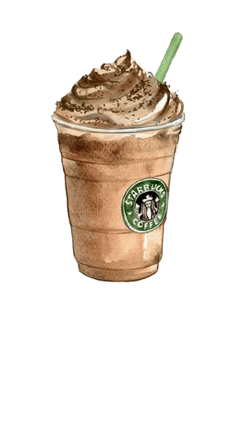 卡通咖啡巧克力星冰乐