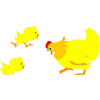 三只小鸡