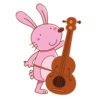 拉大提琴的小兔子