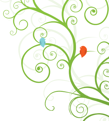 清新唯美藤蔓矢量图