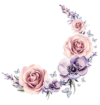水彩手绘花环