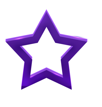 紫色漂亮手工星星