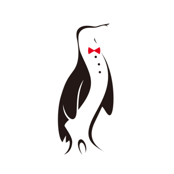 卡通企鹅先生矢量图