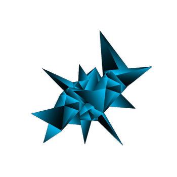 蓝色不规则立体图形