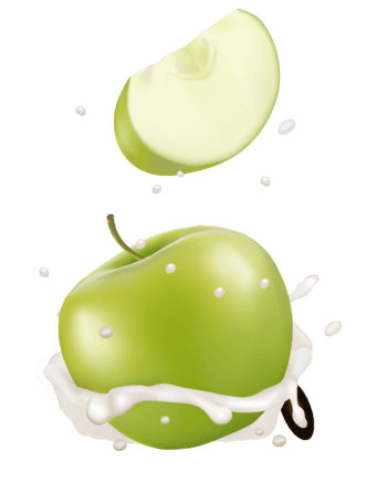 青苹果牛奶png免费素材矢量