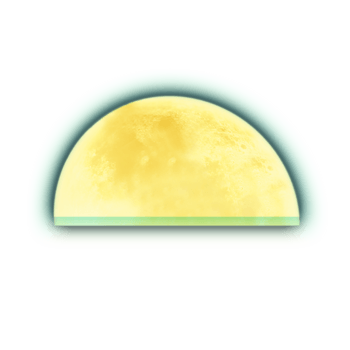 半个月亮金色的月亮