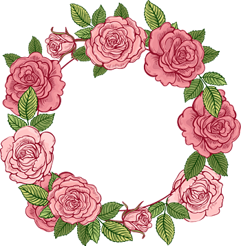 玫瑰花环素材