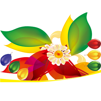 五彩缤纷花朵气球