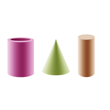 粉红色圆柱几何图