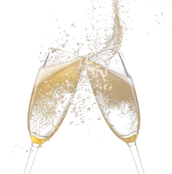 酒被撞洒的两个酒杯