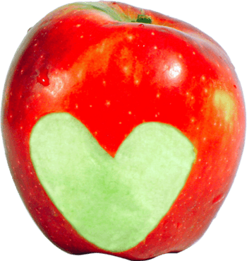 带心的苹果