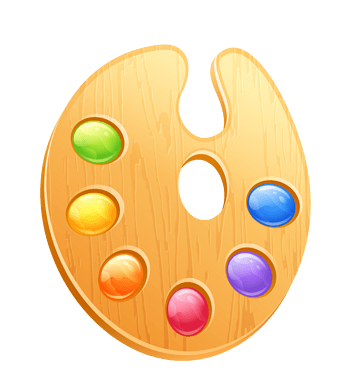 卡通手绘调色盘