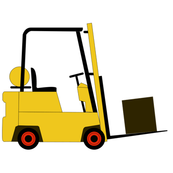 卡通施工叉车运输卡车辆