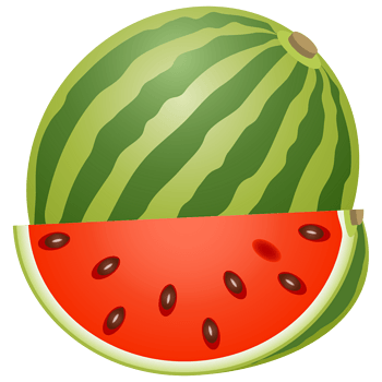 卡通手绘切开的西瓜