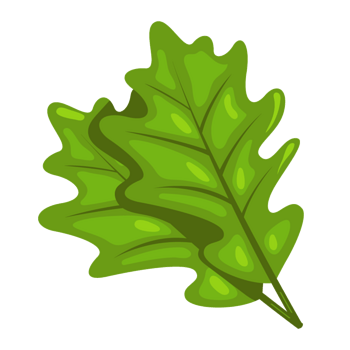 手绘卡通树叶