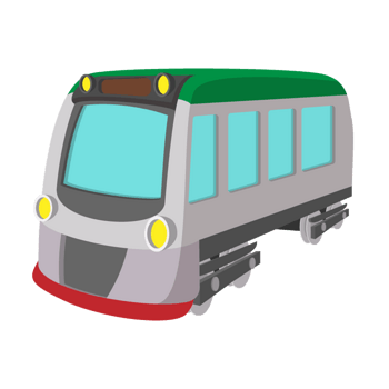 彩色火车轨道列车