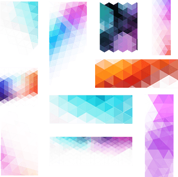 矢量几何图案色彩渐变炫彩素材