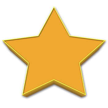 立体描边五角星装饰设计