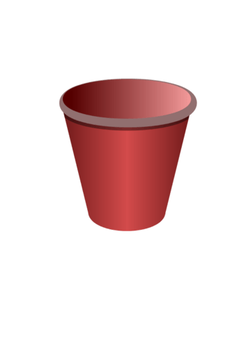 红色的卡通长花盆