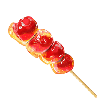 冰糖葫芦手绘素材图片